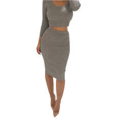 2 Piece Long Sleeve Party Dress