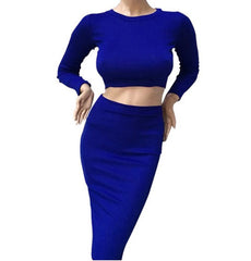 2 Piece Long Sleeve Party Dress