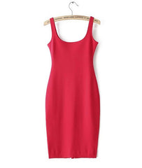 Simple Casual Sleeveless Dress 