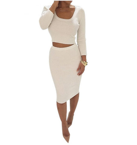 2 Piece Long Sleeve Party Dress