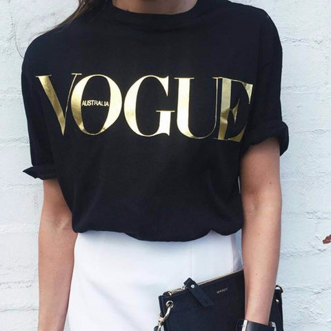  VOGUE Printed T-shirt Women's Tee