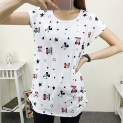 Carton Letter Print Female Top