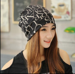 Cap Knitted Scarf Letter Beanies