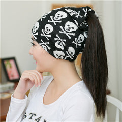 Cap Knitted Scarf Letter Beanies