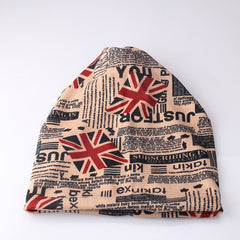 Cap Knitted Scarf Letter Beanies