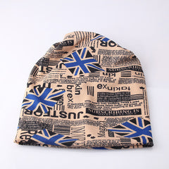 Cap Knitted Scarf Letter Beanies