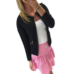  Long Sleeve Lattice Tartan Jacket