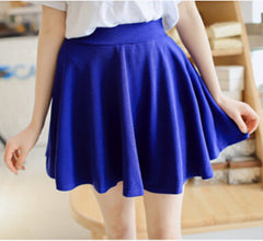 High Waist Pleated Short Skirt