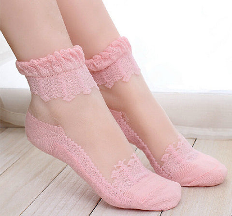  Beautiful Crystal Lace Women Socks