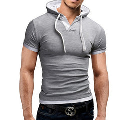  Men's Hooded Sling Short-Sleeved Tees