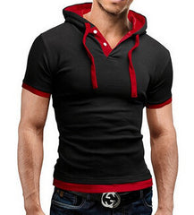  Men's Hooded Sling Short-Sleeved Tees