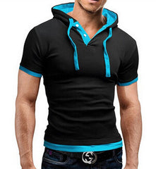  Men's Hooded Sling Short-Sleeved Tees