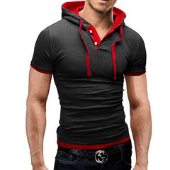  Men's Hooded Sling Short-Sleeved Tees