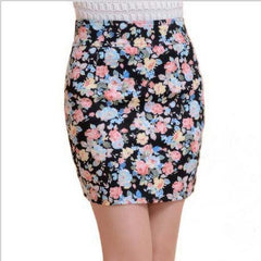 Fashion Girl Flower Print Skirt