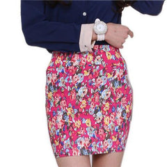 Fashion Girl Flower Print Skirt