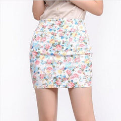 Fashion Girl Flower Print Skirt