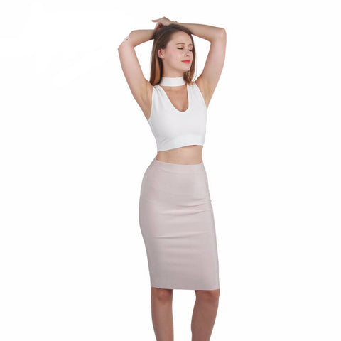 Knee-Length Bandage Skirt