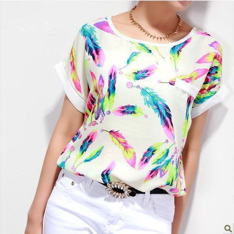 Summer Fashion Print Camisetas