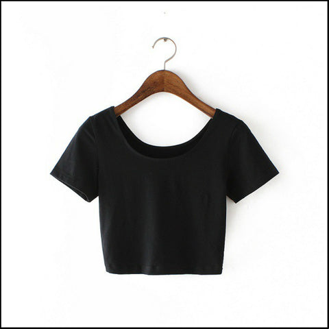  U neck Sexy Crop Top 