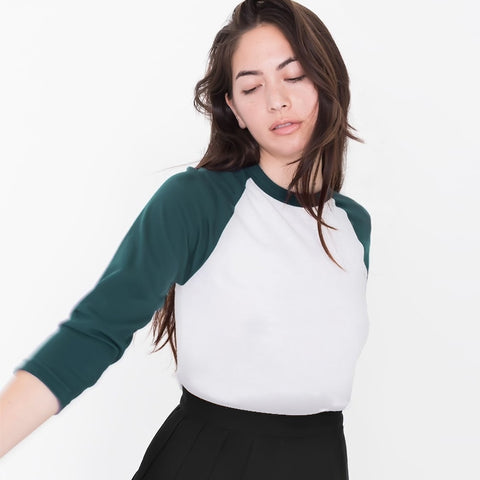 American Apparel Women's T shirt Patchwork Tee