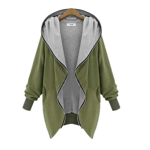 Women Autumn Casual Hooded Thin Jacket