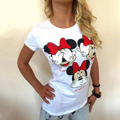 Carton Letter Print Female Top