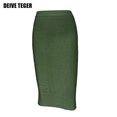 Knee-Length Bandage Skirt