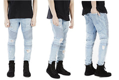 Men's Skinny Rock Ripped Jeans