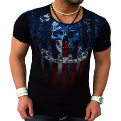 Mens Fashion Skull Printed T Shirt