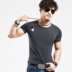  V Neck Short Sleeve Men Tees 