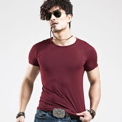  V Neck Short Sleeve Men Tees 